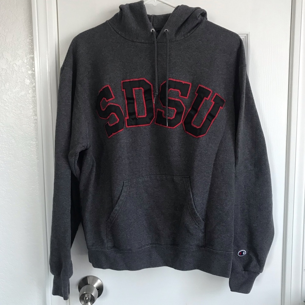 SDSU grey champion hoodie size M